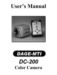 DAGE-MTI DC-200 User`s manual