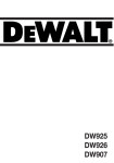 DeWalt DW926 Technical data