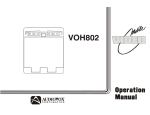 Audiovox VOH802 - VOH 802 - LCD Monitor Owner`s manual