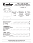 Danby DR3099WGLP Operating instructions