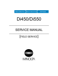 Minolta Di450 Service manual