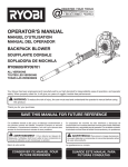 Ryobi RY09701 Operator`s manual