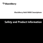 Blackberry BOLD 9000 - SMARTPHONE FOR JAPAN - SAFETY AND Specifications