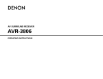 Denon AVR 3806 - AV Receiver Operating instructions