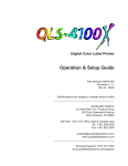 QuickLabel Systems QLS-4100X Setup guide