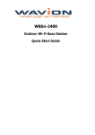 Wavion WBS-2400-SCT Instruction manual