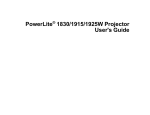 Epson 1925W - POWERLITE Multimedia Projector User`s guide