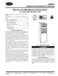 Carrier INDUCED COMBUSTION FURNACES 58GFA Instruction manual