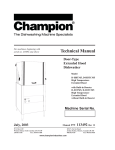 Champion Industries D-H1T Troubleshooting guide