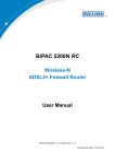 Billion BiPAC 5200N RC User manual