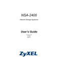 ZyXEL Communications NSA-2400 User`s guide