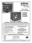 Vermont Castings DVRS3 Operating instructions