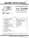 Sharp XL-HP505 Service manual