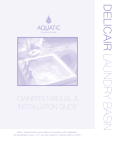 Aquatic Delicair Laundry Basin Specifications