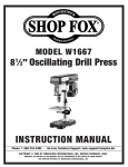 Woodstock SHOP FOX W1667 Instruction manual
