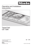 Miele CS 1326 TepanYaki Operating instructions