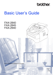 Brother FAX-2845 User`s guide