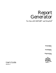 Report Generator User`s Guide
