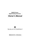 QUALIA & Co Indigo Series Owner`s manual