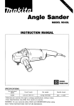Makita ANGLE SANDER 9040L Instruction manual