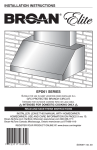 Broan EPD61 SERIES Installation manual