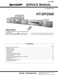 Sharp HT-DP2500W Service manual