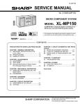 Sharp XL-MP150H Service manual