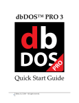 dbDOS™ PRO 3 Quick Start Guide
