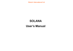 Mortch Solana User`s manual