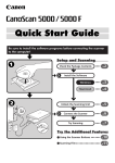 Canon 5000F - CanoScan Scanner User`s guide