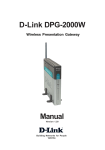 D-Link DPG-2000W - AirPlus G Wireless Presentation Gateway Specifications