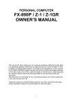 Casio FX-890P Owner`s manual
