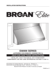 Broan E6042TSS Installation manual