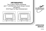 Audiovox HR7008APKG Specifications