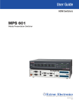 Extron electronics MPS 601 User guide