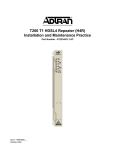 ADTRAN T200 T1 HDSL4 Specifications