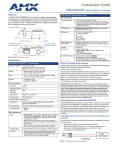 AMX NXR-ZRP Installation guide