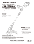 Craftsman 71 Operator`s manual