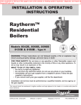 Raypak Raytherm 0090B Operating instructions