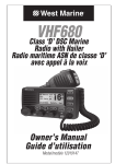 West Marine VHF680 Owner`s manual