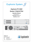 Euphonix System 5 PC 254H Instruction manual