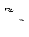 Epson Stylus Scan 2500 User`s guide