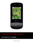 Callaway Golf UPRO MX User guide