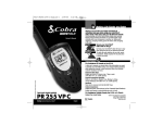 Cobra PR255-2VP-C Owner`s manual