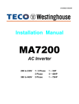 Westinghouse MA7200-2003-N1 Thru MA7200-2040-N1 Installation manual