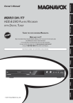 Magnavox MDR513H Owner`s manual