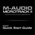 M-Audio MicroTrack II User guide