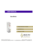 Delta Tau Geo Brick User manual