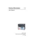 Extron electronics RAC 104 User`s manual