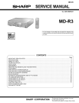 Sharp MD-R3 Service manual